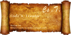 Csók Tivadar névjegykártya