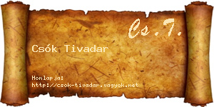 Csók Tivadar névjegykártya