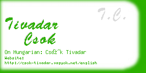 tivadar csok business card